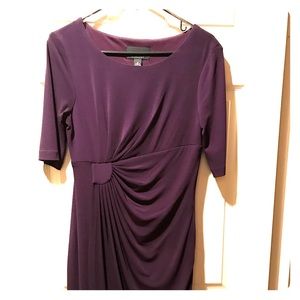Purple dress- very flattering. Stretchy material